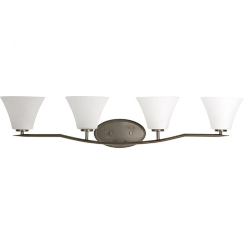 Progress Bravo P2007 09 4 100 Watt MED BATH BRACKET in Brushed Nickel Finish Model: P2007-09