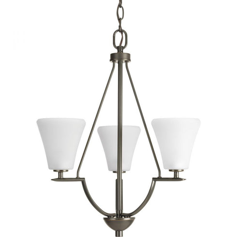 Progress Bravo P3821 09 3 60 Watt CAND FOYER in Brushed Nickel Finish Model: P3821-09