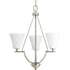 Progress Bravo P3821 09 3 60 Watt CAND FOYER in Brushed Nickel Finish Model: P3821-09