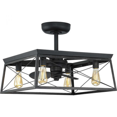 Progress Briarwood P250067 020 WB 4 Light 22IN CEILING FAN in Antique Bronze Finish Model: P250067-020-WB