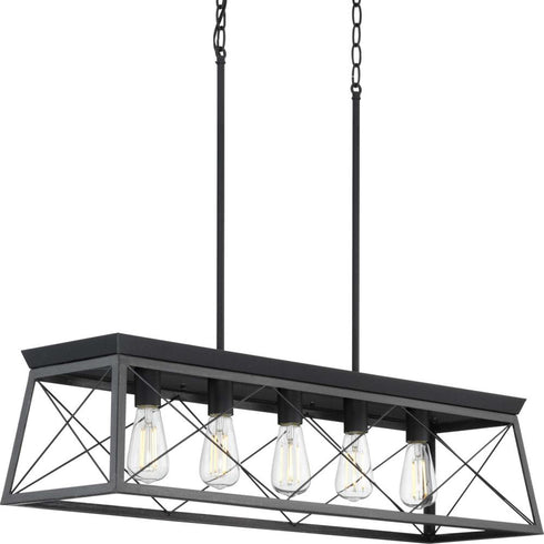 Progress Briarwood P400048 020 5 100 Watt MED CHANDELIER in Antique Bronze Finish Model: P400048-020