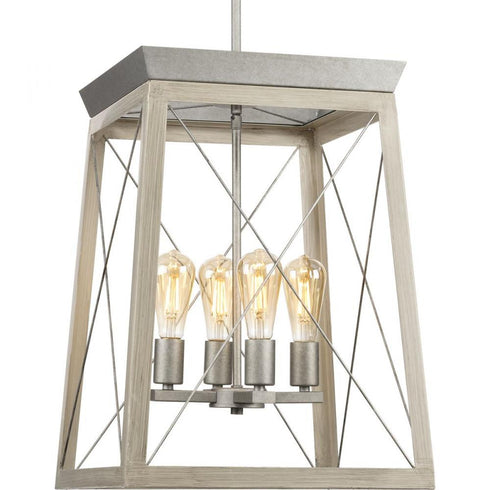 Progress Briarwood P500178 020 4 60 Watt MED FOYER in Antique Bronze Finish Model: P500178-020