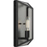 Progress Bristol Collection One Light Black Modern Farmhouse Medium Outdoor Wall Lantern in Matte Black Finish Model: P560359-31M