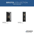 Progress Bristol Collection One Light Black Modern Farmhouse Medium Outdoor Wall Lantern in Matte Black Finish Model: P560359-31M
