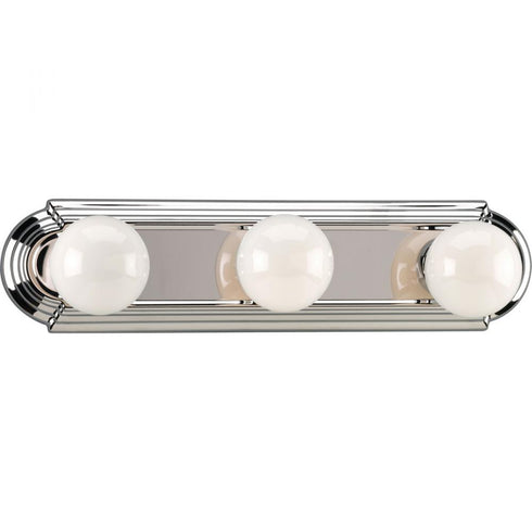 Progress Broadway Collection Three Light in Polished Chrome Traditional Bath Vanity Light Model: P3038-15