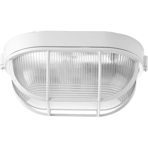 Progress Bulkheads P3706 30 1 100 Watt MED FLUSH MOUNT in White Finish Model: P3706-30