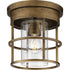 Progress Burgess P350236 196 1 Light FLUSHMT in Aged Bronze Finish Model: P350236-196