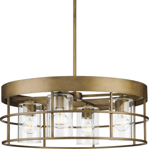 Progress Burgess P400311 196 4 Light CHANDELIER in Aged Bronze Finish Model: P400311-196