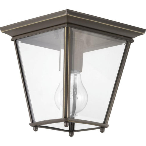 Progress Burlington P550035 020 1 60 Watt MED FLUSH MOUNT in Antique Bronze Finish Model: P550035-020