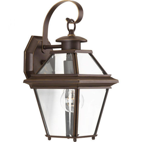 Progress Burlington P6615 20 1 100 Watt MED WALL LANTERN in Antique Bronze Finish Model: P6615-20