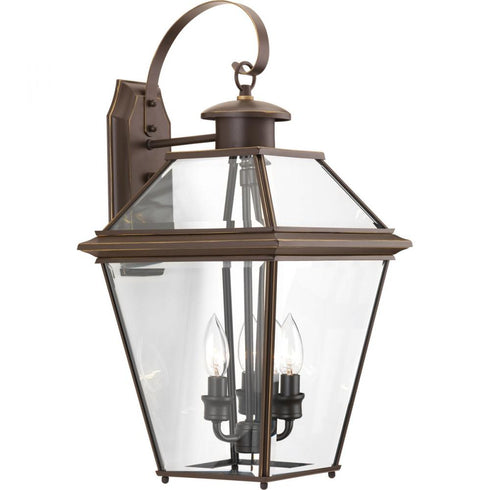 Progress Burlington P6617 20 3 60 Watt CAND WALL LANTERN in Antique Bronze Finish Model: P6617-20