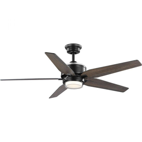 Progress Byars P250061 009 30 54IN 5 BLD FAN With Light KIT in Brushed Nickel Finish Model: P250061-009-30