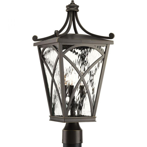 Progress Cadence P6442 108 3 60 Watt CAND POST LANTERN in Oil Rubbed Bronze Finish Model: P6442-108