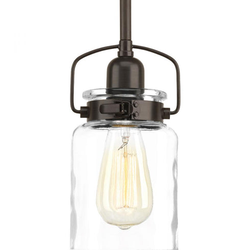 Progress Calhoun P500055 009 1 100 Watt MED MINI PENDANT in Brushed Nickel Finish Model: P500055-009