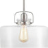 Progress Calhoun P500152 009 1 60 Watt MED PENDANT in Brushed Nickel Finish Model: P500152-009