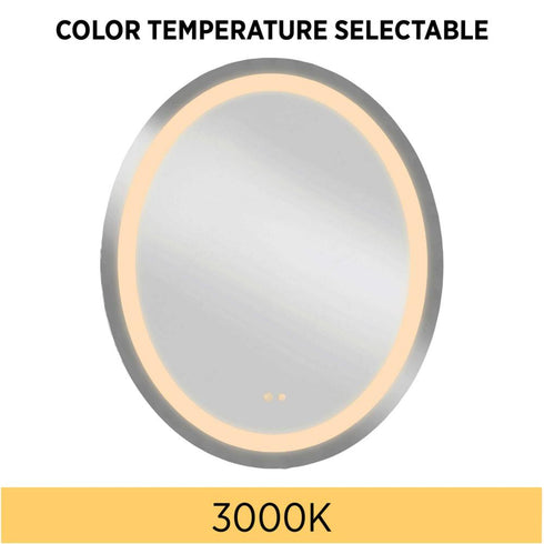 Progress Captarent LED Captarent Collection 30in. x 36 in. Oval Illuminated Integrated LED in White Color Model: P300469-030-CS