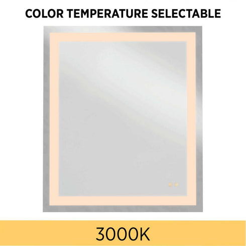 Progress Captarent LED Captarent Collection 36 in. x 42 in. Rectangular Illuminated Integrated LED in White Color Model: P300470-030-CS