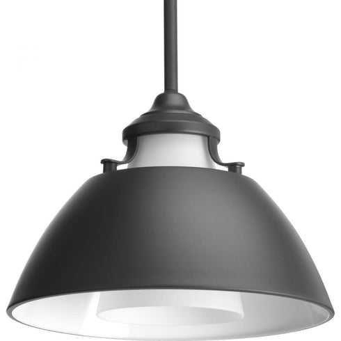 Progress Carbon P500013 104 1 100 Watt MED PENDANT in Polished Nickel Finish Model: P500013-104