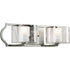 Progress Caress Collection Two Light in Polished Nickel Clear Water Glass Luxe Bath Vanity Light Model: P3076-104WB