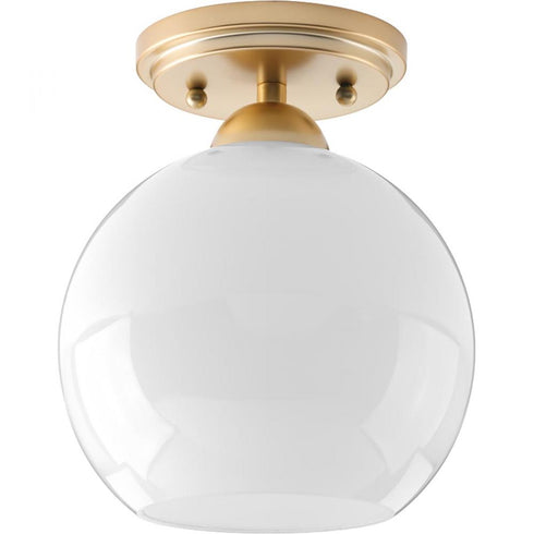 Progress Carisa P350075 009 1 75 Watt MED FLUSH MOUNT in Brushed Nickel Finish Model: P350075-009