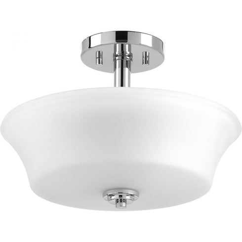 Progress Cascadia P3644 15 2 100 Watt MED SEMI FLUSH CONV in Polished Chrome Finish Model: P3644-15