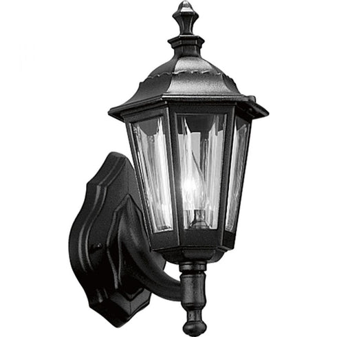 Progress Cast Lantern P5826 31 1 75 Watt MED WALL LANTERN in Textured Black Finish Model: P5826-31