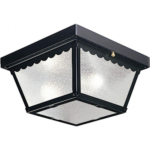 Progress Ceiling Mount P5729 31 2 60 Watt MED CTC CAR PORT in Matte Black Finish Model: P5729-31