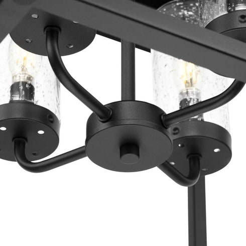 Progress Chapel P550131 031 4 Light PENDANT in Textured Black Finish Model: P550131-031