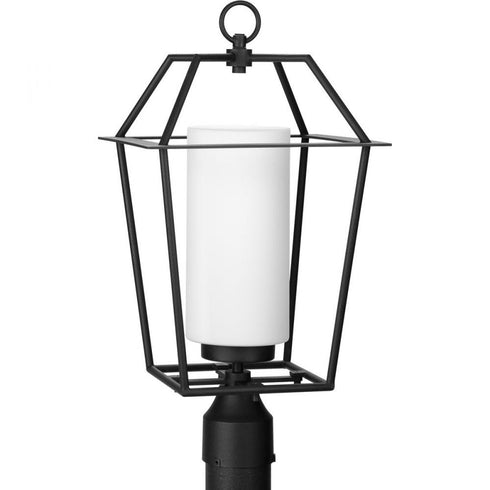Progress Chilton P540120 031 1 100 Watt POST LANTERN in Textured Black Finish Model: P540120-031