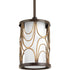 Progress Cirrine P5082 20 1 100 Watt MED MINI PENDANT in Antique Bronze Finish Model: P5082-20