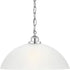 Progress Classic Dome Pendant P500149 009 1 100 Watt MED PENDANT in Brushed Nickel Finish Model: P500149-009