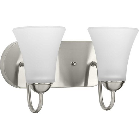 Progress Classic P300234 009 2 100 Watt MED BATH BRACKET in Brushed Nickel Finish Model: P300234-009