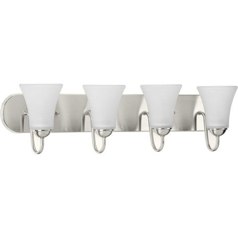 Progress Classic P300236 009 4 100 Watt MED BATH BRACKET in Brushed Nickel Finish Model: P300236-009