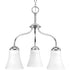 Progress Classic P4762 09 3 100 Watt MED CHANDELIER in Brushed Nickel Finish Model: P4762-09
