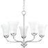 Progress Classic P4770 09 5 100 Watt MED CHANDELIER in Brushed Nickel Finish Model: P4770-09