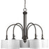 Progress Clayton Collection Five Light Chandelier in Espresso Finish Model: P4422-84