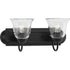 Progress Clear Glass P300390 009 2 Light VANITY in Brushed Nickel Finish Model: P300390-009