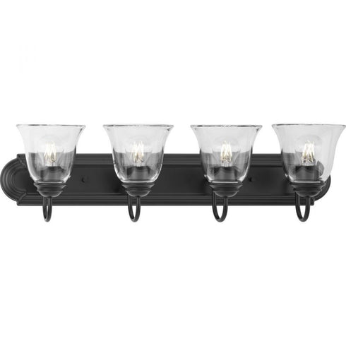 Progress Clear Glass P300392 009 4 Light VANITY in Brushed Nickel Finish Model: P300392-009