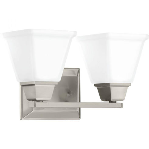 Progress Clifton Heights P300159 009 2 100 Watt MED BATH BRACKET in Brushed Nickel Finish Model: P300159-009