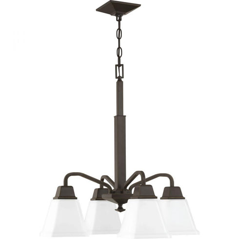 Progress Clifton Heights P400118 009 4 100 Watt MED CHANDELIER in Brushed Nickel Finish Model: P400118-009