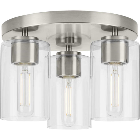 Progress Cofield P350237 009 3 Light FLUSHMT in Brushed Nickel Finish Model: P350237-009