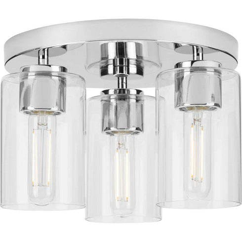 Progress Cofield P350237 009 3 Light FLUSHMT in Brushed Nickel Finish Model: P350237-009