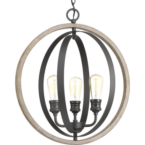 Progress Conestee P500093 141 3 60 Watt MED PENDANT in Galvanized Finish Finish Model: P500093-141