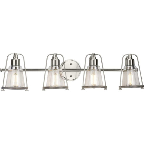 Progress Conway P300298 009 4 100 Watt MED BATH BRACKET in Brushed Nickel Finish Model: P300298-009