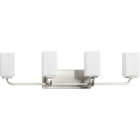 Progress Cowan P300371 009 4 100 Watt MED BATH BRACKET in Brushed Nickel Finish Model: P300371-009