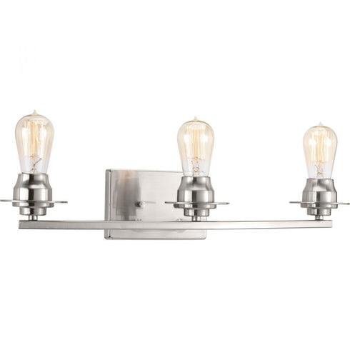 Progress Debut P300010 009 3 100 Watt MED BATH BRACKET in Brushed Nickel Finish Model: P300010-009