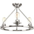 Progress Debut P350036 009 3 60 Watt MED SEMI FLUSH CONV in Brushed Nickel Finish Model: P350036-009