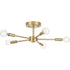Progress Delayne P350219 009 5 60 Watt MED SEMI FLUSH in Brushed Nickel Finish Model: P350219-009