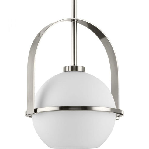 Progress Delayne P500358 009 1 100 Watt MED PENDANT in Brushed Nickel Finish Model: P500358-009