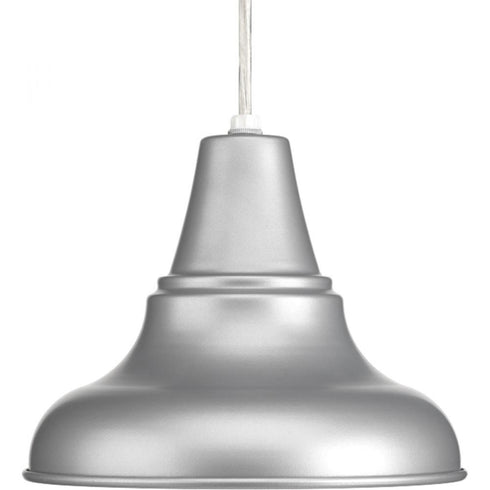 Progress District Collection One Light Medium Hanging Lantern in Metallic Gray Finish Model: P5535-82